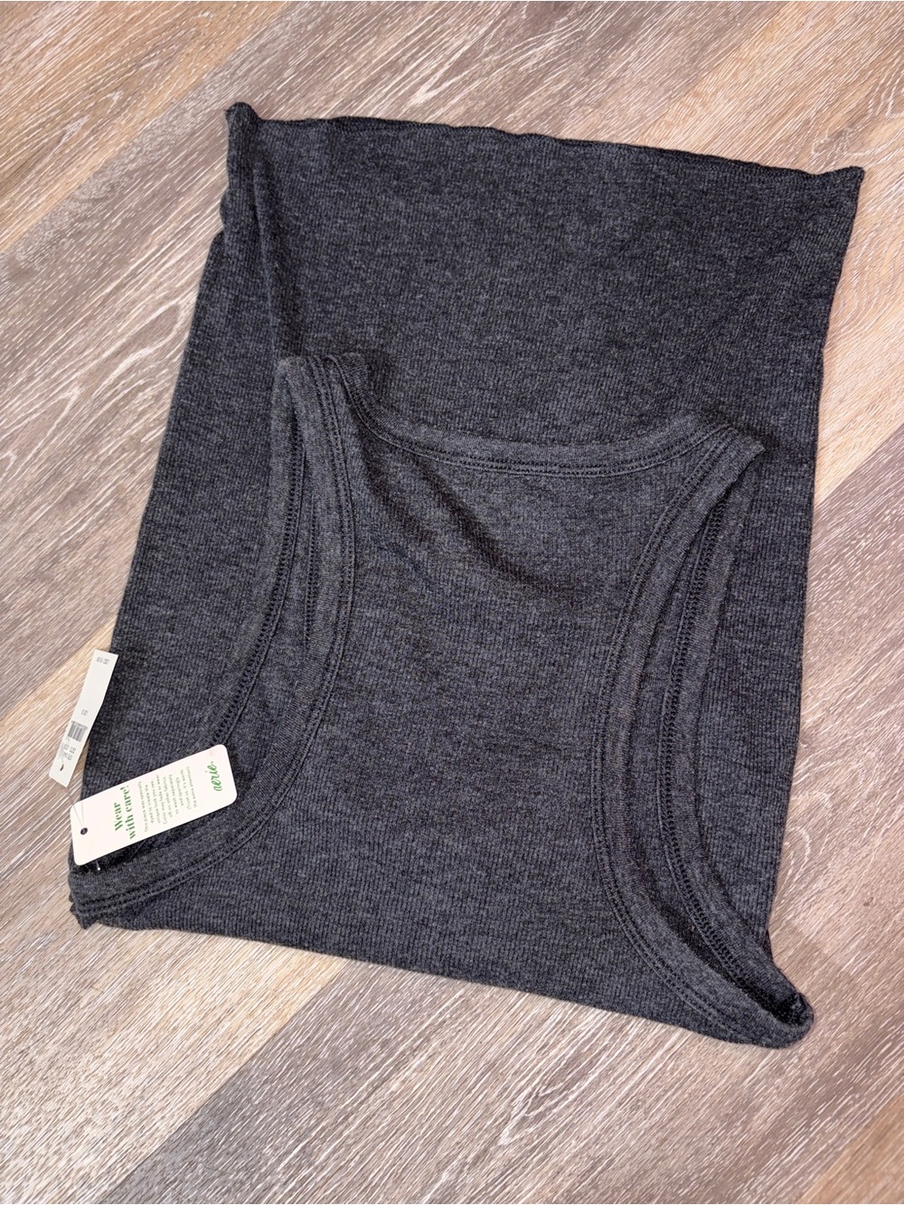 aerie Charcoal Gray Ribbed Tank Top - Picture 5 of 7